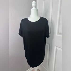 A New Day Slim Fit Short Sleeve Black Ribbed T-Shirt